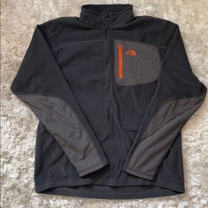 The North Face- 1/4 zip dark gray fleece